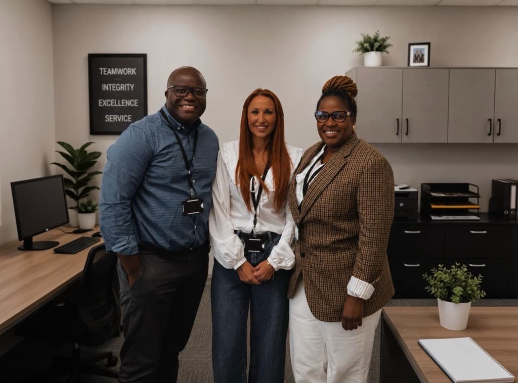 Members of the Loidis Care Services team together in the office